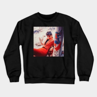 Audrey Hepburn In Red Crewneck Sweatshirt